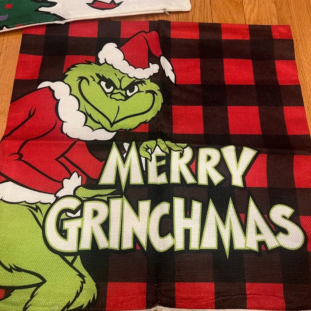 2 Grinch Christmas Pillow Covers